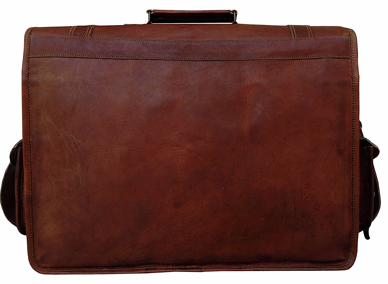 VINTAGE COUTURE 18 Inch leather messenger bags for men women mens briefcase laptop bag best ...