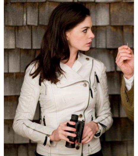 Anne Hathaway Get Smart White leather Jacket