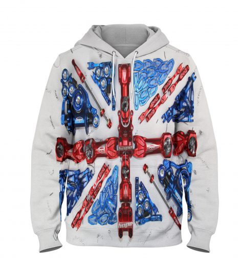 UK Flag Stylish Hoodie – 3D Printed Pullover Hoodie