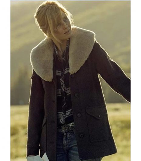 YELLOWSTONE KELLY REILLY SHEARLING WOOL COAT