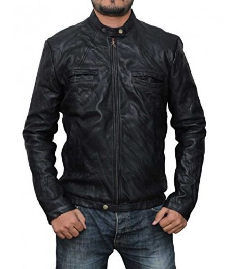 17 Again Zac Efron Black Leather Jacket